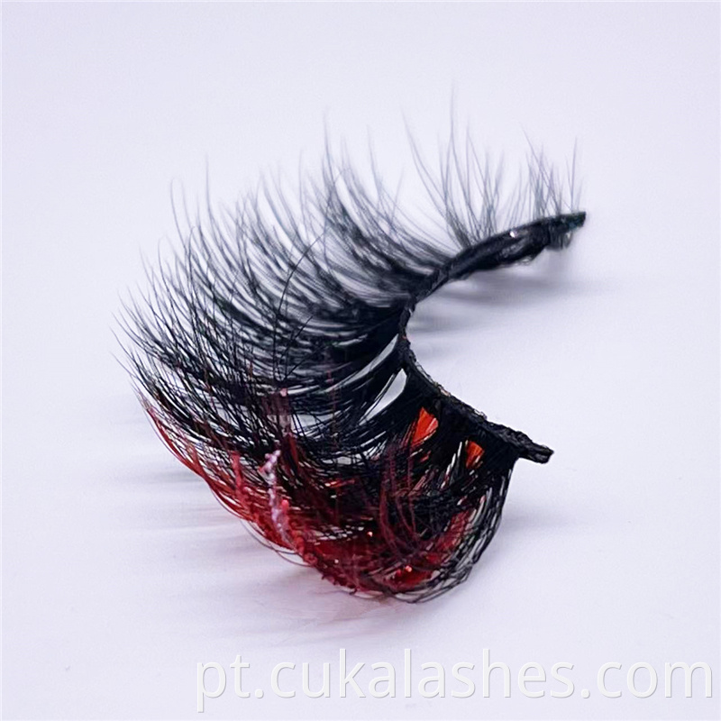 Red Glitter Lashes